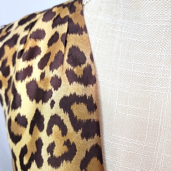 Kate Spade 100% SILK Animal Print Midi Size 12. #326 - Picture 6 of 10